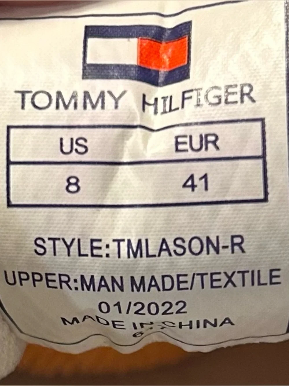Tommy Hilfiger Lason Sneakers Men’s Size 8 White Vegan Leather Casual Shoes Prep